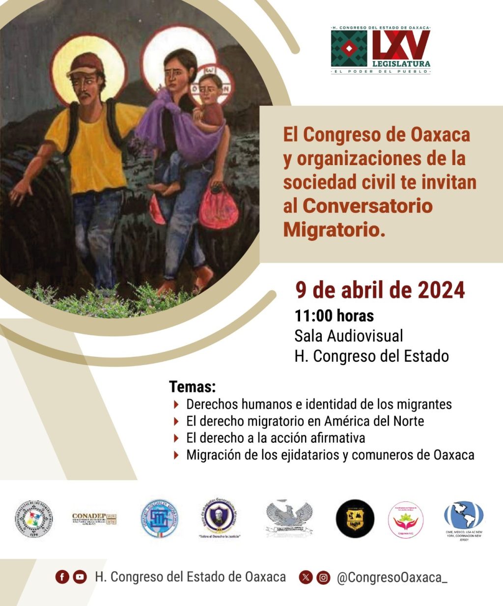 Conversarán sobre la migración en el Congreso de Oaxaca_050424
