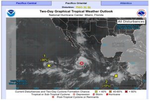 Protección Civil mantiene en vigilancia la depresión tropical Tres-E (2)