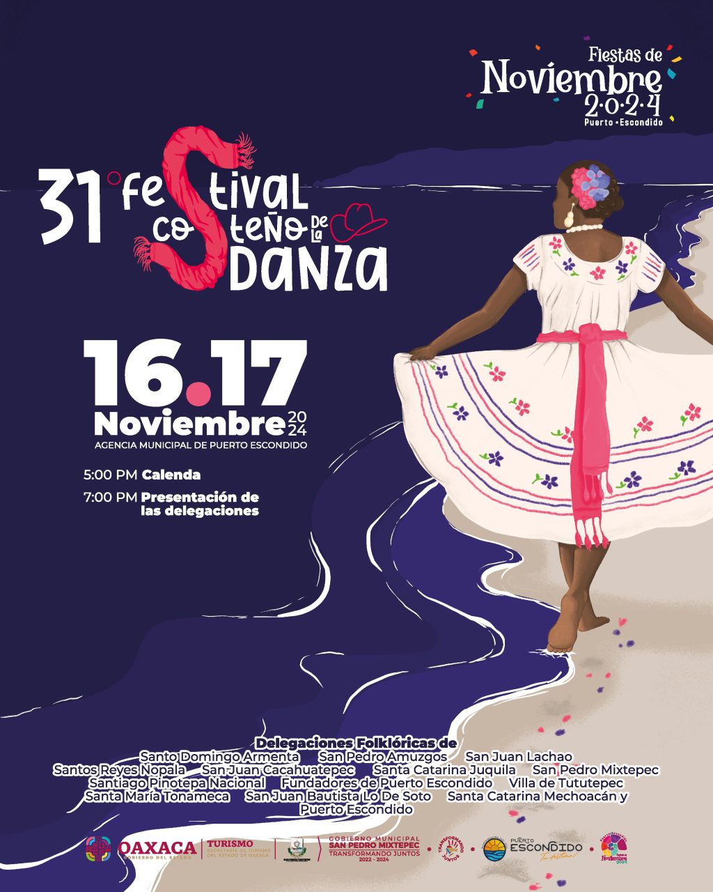 Puerto Escondido vivirá su tradicional Festival Costeño de la Danza