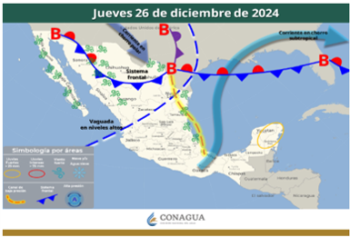 1.- Ingreso de aire frío, incrementará bajas temperaturas y evento del norte en Oaxaca