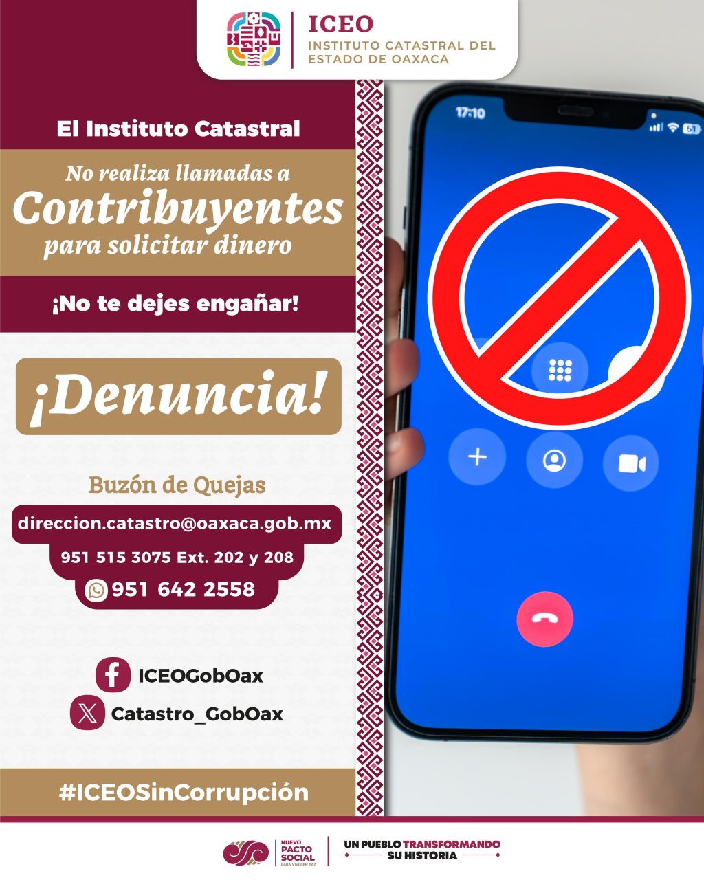 Alertan a la ciudadanía por llamadas fraudulentas a nombre del ICEO-1