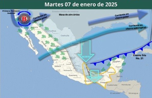2.Dominarán condiciones invernales para esta semana en Oaxaca CEGR
