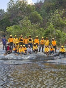 Controla Coesfo incendio forestal en San Juan Quiahije (2)