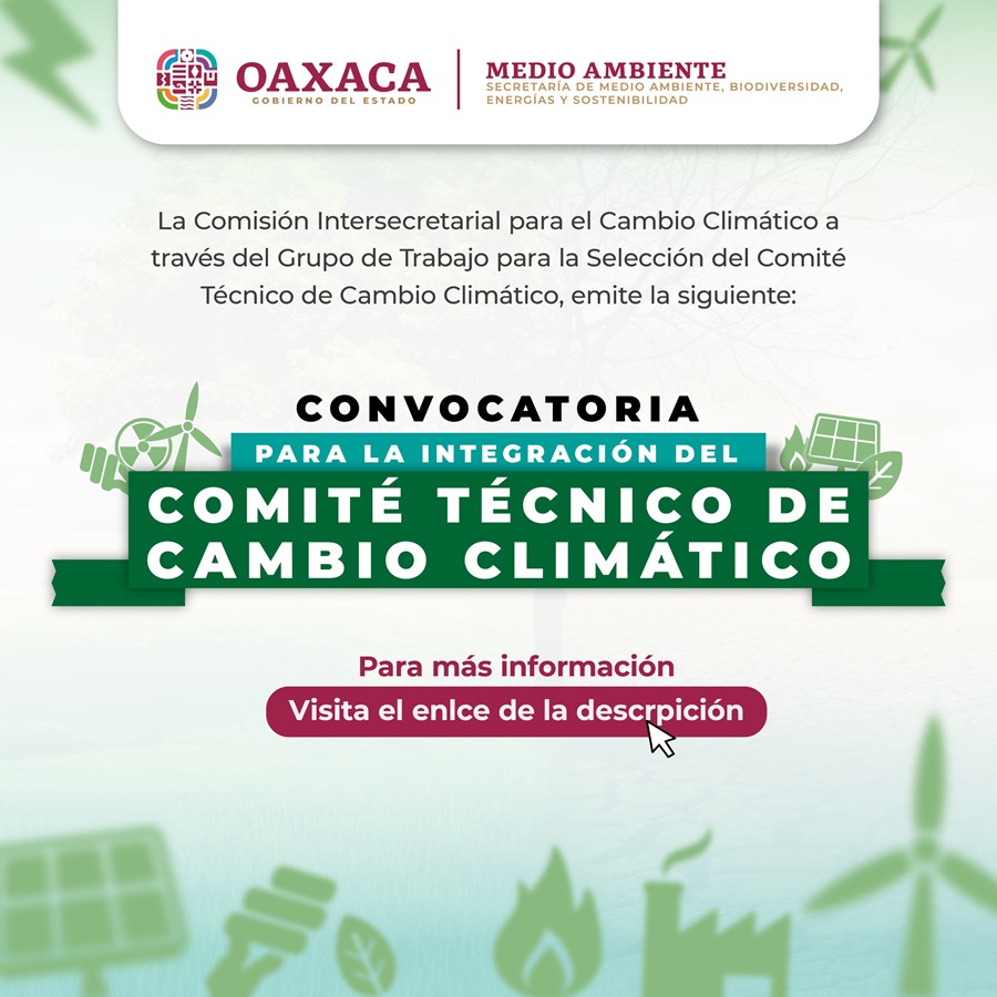 Convoca Gobierno del Estado a integrar el Comité Técnico de Cambio Climático