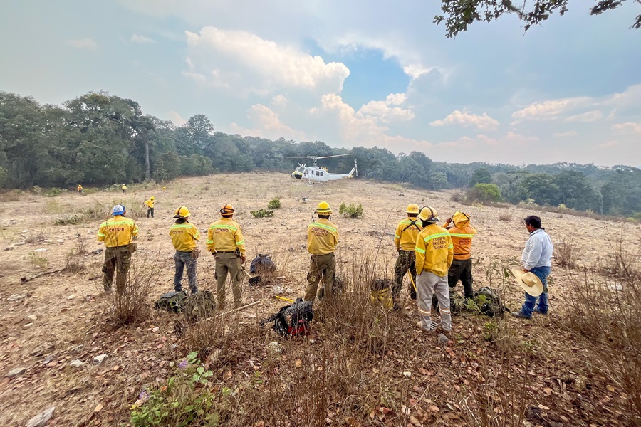 Reporta Coesfo 70% de control en incendio forestal de Tepelmeme Villa de Morelos (5)
