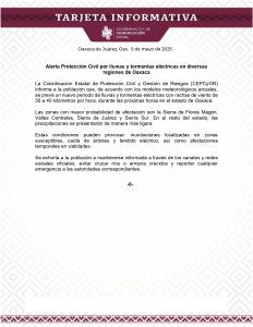TI 5 MAY-Alerta Protección Civil por lluvias y tormentas eléctricas en diversas regiones de Oaxaca_page-0001