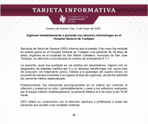 TI 5 MAY-Ingresan inmediatamente a paciente con absceso retrofaríngeo en el Hospital General de Tuxtepec_page-0001 (1)