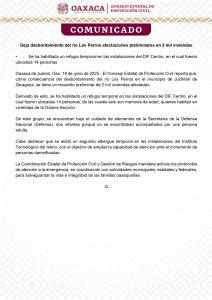 BOLETÍN 19 JUN Deja desbordamiento del río Los Perros afectaciones preliminares en 2 mil viviendas_page-0001
