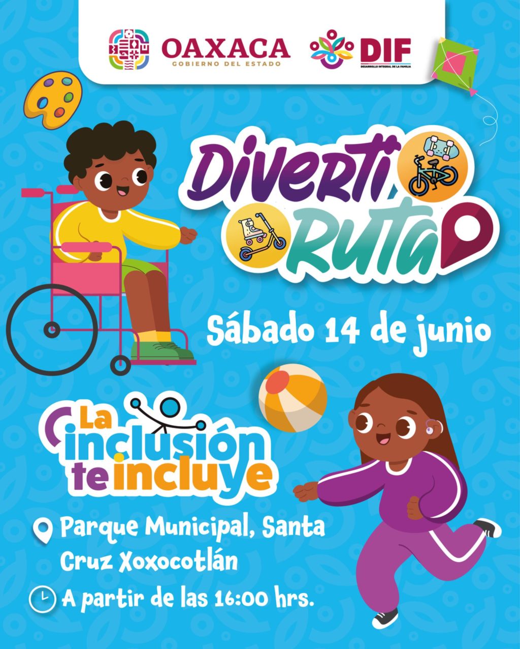 Invita DIF Oaxaca a la Diverti Ruta inclusiva en Xoxocotlán