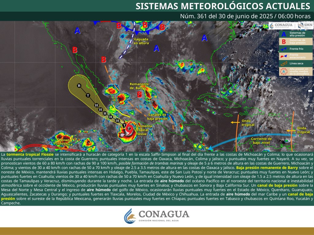 Persistirán lluvias fuertes y condiciones inestables en gran parte de Oaxaca