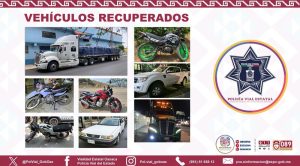 Recupera Policía Vial Estatal 23 vehículos con reporte de mayo durante mayo