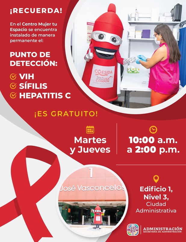 Secretaría de Administración promueve detección oportuna de VIH, Sífilis y Hepatitis C (1)