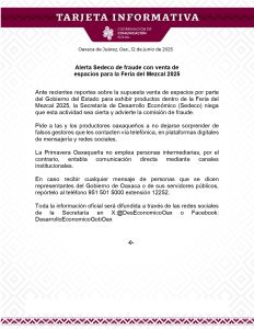 TI 12 JUN Alerta Sedeco de fraude con venta de espacios para la Feria del Mezcal 2025_page-0001 (1)