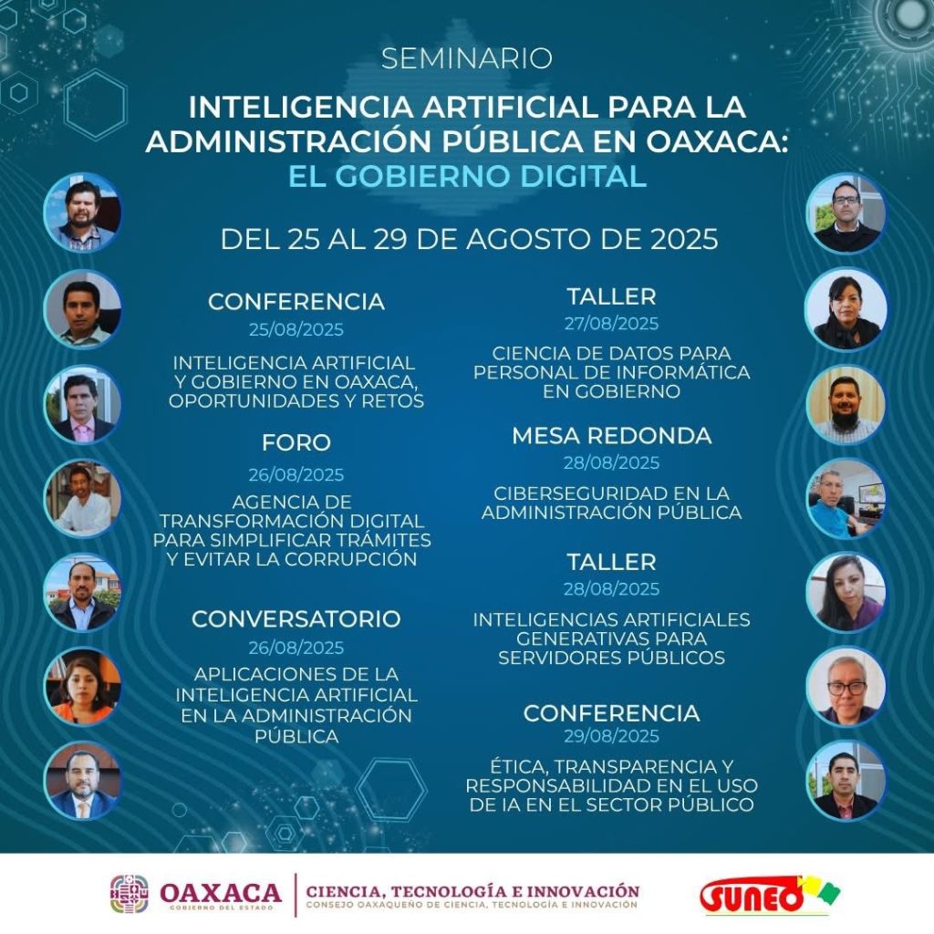 Realizará Cocitei seminario “Inteligencia Artificial para la administración pública en Oaxaca el gobierno digital”