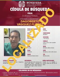 Trabajo coordinado entre CLB Oaxaca y Cruz Roja Mexicana permite localización de persona reportada como desaparecida