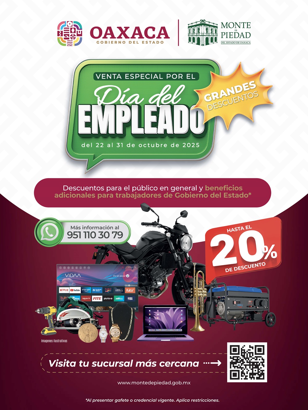 Invita Monte de Piedad de Oaxaca a su venta especial del Día del Empleado