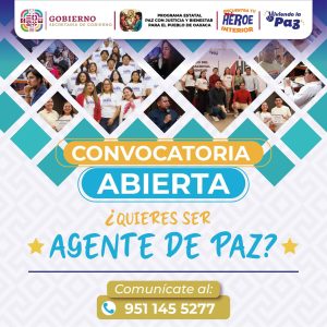 Invita Sego a las juventudes oaxaqueñas para convertirse en Agentes de Paz 1