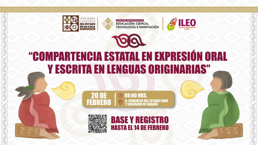 Congreso del Estado convoca a participar en la Compartencia Estatal en Expresión Oral y Escrita en Lenguas Originarias_01