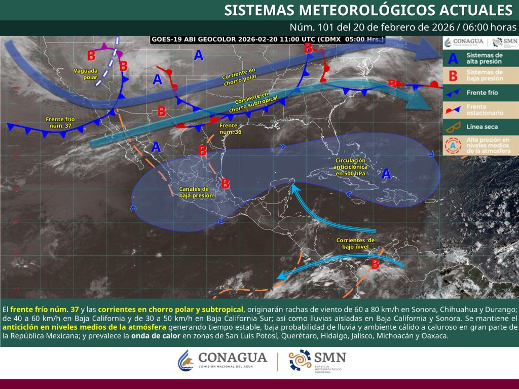 Este viernes continuarán las condiciones de estabilidad en gran parte del territorio oaxaqueño