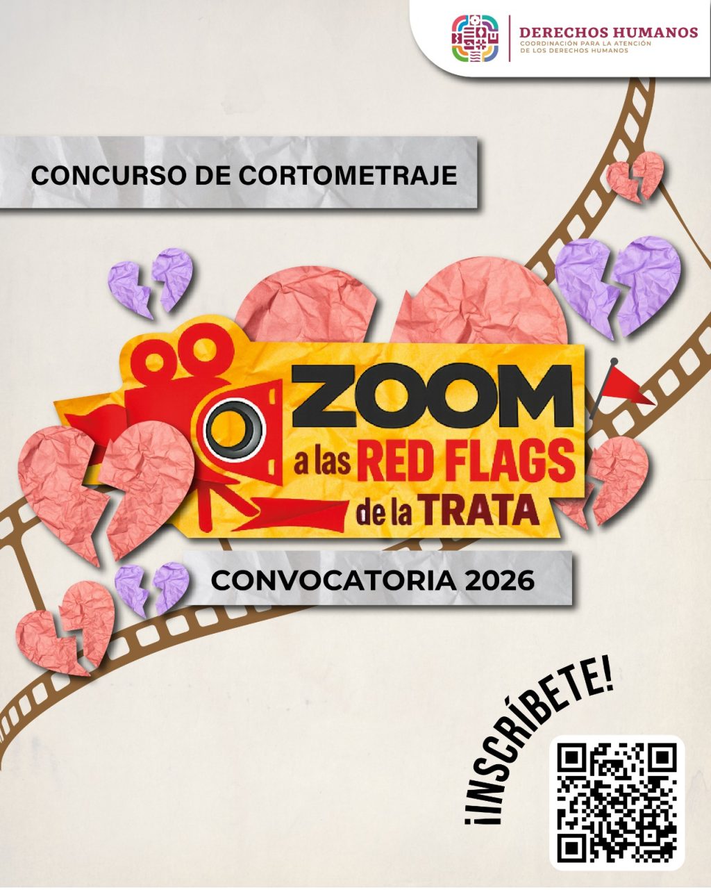 Invita CADH a participar en Concurso Estatal de Cortometrajes “Zoom a las Red Flags de la Trata”, orientado a la prevención 1