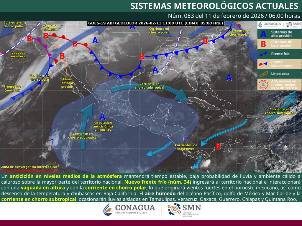 Se mantendrá tiempo estable con atmósfera seca y alta radiación solar en Oaxaca
