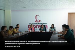 La Autoridad Garante del Poder Legislativo y la ASFE realizan mesa de trabajo para fortalecer la política de transparencia